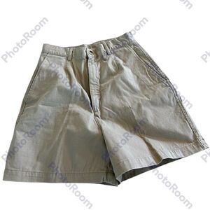 Lands’ End Women's High Rise Pleated A-line 5" Cotton Shorts, size 6T, NWT